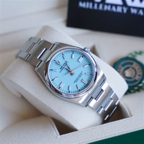 rolex oyster tiffany blue 36|rolex tiffany blue face.